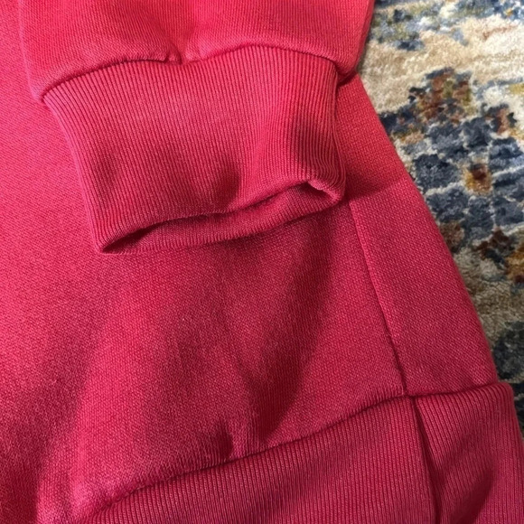 Blair Vintage Red Sweatshirt Long Sleeve Large Gold Accent Chain Across - Picture 6 of 8